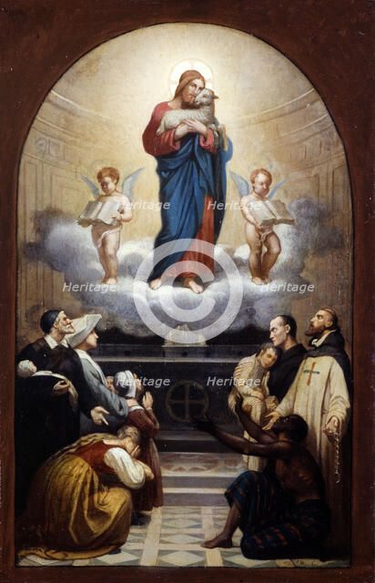 Esquisse pour l'église de la Trinité : Le Bon pasteur, 1870. Creator: Romain Cazes.