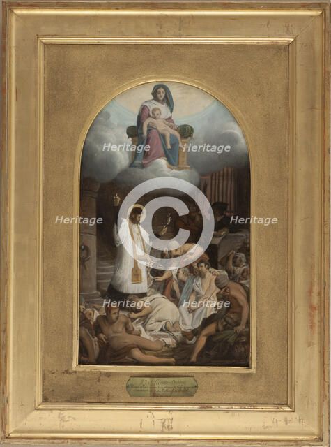 Esquisse pour l'église de la Trinité : Saint Vincent de Paul ramenant les galériens à la..., 1873. Creator: Jean Lecomte du Nouy.