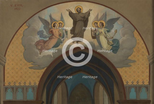 Esquisse pour l'église de l'Häy-les-Roses : Glorification de Saint Léonard, 1873. Creator: Victor Casimir Zier.