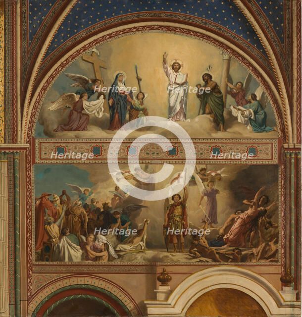 Esquisse pour l'église de Saint-Germain-des-Prés : Le Jugement Dernier, c.1872. Creator: Alexandre Jean Baptiste Hesse.