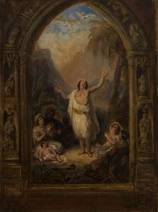 Esquisse pour l'église Saint- Merry : Saint Vincent de Paul arrivant à Tunis, 1840. Creator: Francois-Gabriel-Guillaume Lepaulle