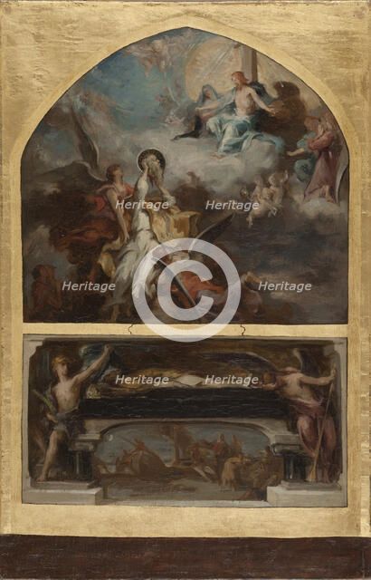 Esquisse pour l'église Saint-Merri : Résurrection et Apothéose de saint Denis, 1873. Creator: Henri Leopold Levy.