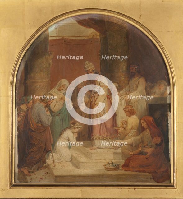 Esquisse pour l'église Saint-Nicolas-du-Chardonnet : La Présentation de la Vierge au Temple, 1857. Creator: Nicolas-Louis-François Gosse.