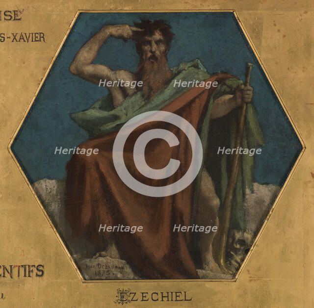 Esquisse pour l'église Saint François Xavier : Ezéchiel, 1875. Creator: Jules Elie Delaunay.
