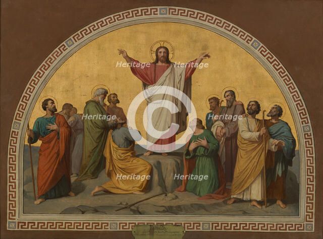 Esquisse pour l'église Saint-François-Xavier : La mission des Apôtres, c.1868. Creator: Romain Cazes.