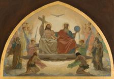 Esquisse pour l'église Saint-Gervais : La Vierge intercédant près de Jésus pour les..., c.1869-1871. Creator: Armand Felix Marie Jobbe-Duval