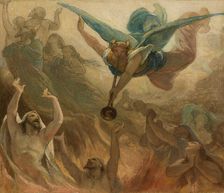 Esquisse pour l'église Saint-Gervais : La Vierge intercédant près de Jésus pour les..., c.1869-1871. Creator: Armand Felix Marie Jobbe-Duval