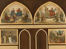 Esquisse pour l'église Saint-Gervais : La Vierge intercédant près de Jésus pour les..., c.1869-1871. Creator: Armand Felix Marie Jobbe-Duval