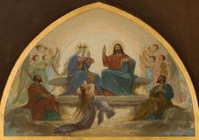 Esquisse pour l'église Saint-Gervais : La Vierge intercédant près de Jésus pour les..., c.1869-1871. Creator: Armand Felix Marie Jobbe-Duval