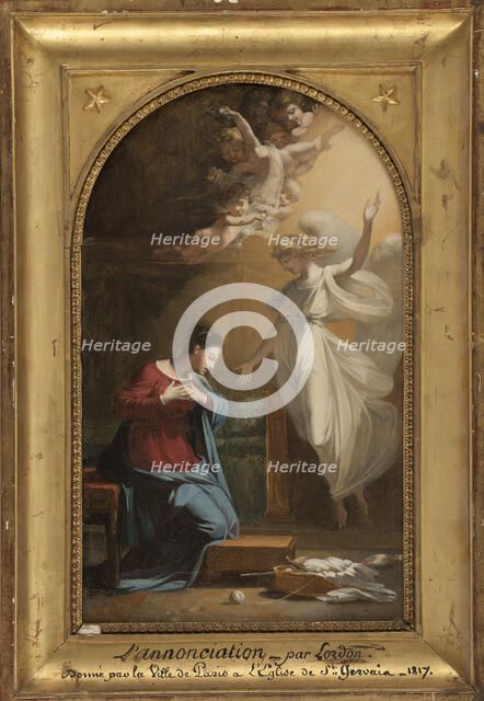 Esquisse pour l'église Saint-Gervais : L'Annonciation, c.1817. Creator: Pierre-Jérôme Lordon.