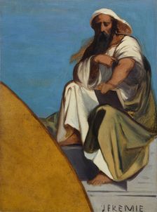 Esquisse pour l'église Saint-Jacques-Saint-Christophe de la Villette : Jérémie, c.1843. Creator: Jean-François Brémond