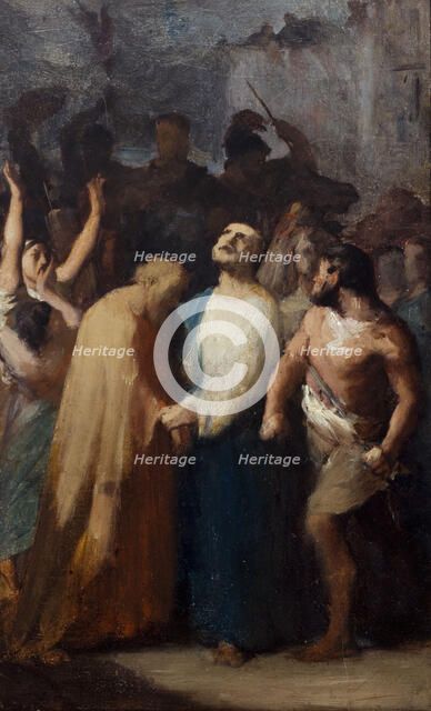 Esquisse pour l'église Saint-Jacques-Saint-Christophe de la Villette : Martyre de Saint..., c.1843. Creator: Jean-François Brémond.