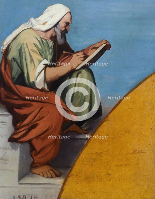 Esquisse pour l'église Saint-Jacques-Saint-Christophe de la Villette : Isaïe, c.1843. Creator: Jean-François Brémond.