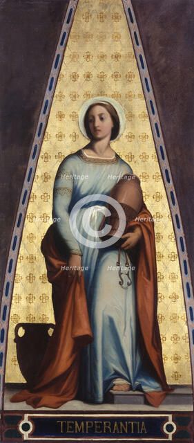 Esquisse pour l'église Saint-Jacques-Saint-Christophe de la Villette : La Tempérance, c.1843. Creators: Jean-François Brémond, L. Jourdain.