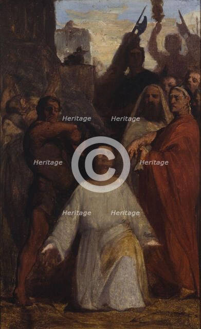 Esquisse pour l'église Saint-Jacques-Saint-Christophe de la Villette : Le Martyre de..., c.1843. Creator: Jean-François Brémond.