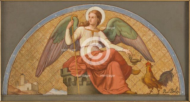 Esquisse pour l'église Saint-Joseph : L'Ange de douceur et de chasteté - Apothéose..., 1870. Creator: Jean-Paul-Etienne Balze.