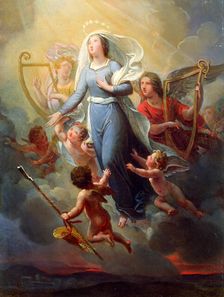 Esquisse pour l'église Saint-Laurent : L'apothéose de sainte Geneviève, c.1827. Creator: Joseph-Ferdinand Lancrenon