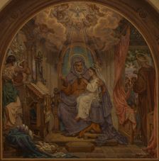Esquisse pour l'église Sainte-Elisabeth : L'Education de la Vierge, 1872. Creator: Victor-François-Eloi Biennourry