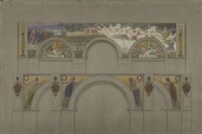 Esquisse pour les salons d'entrée de l'Hôtel de Ville de Paris : Scène antique, le triomphe..., 1892 Creator: Jules-Jean Ferry