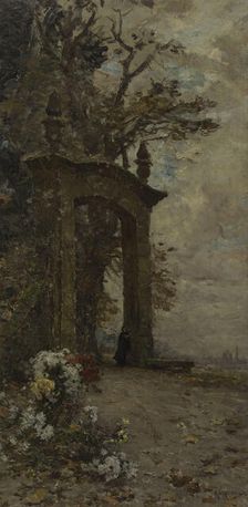 Esquisse pour l'escalier des fêtes de l'Hôtel de Ville de Paris : Un coin du vieux Passy, c.1892. Creator: Armand Charnay