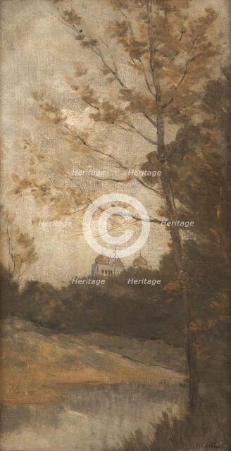 Esquisse pour l'escalier des fêtes de l'Hôtel de Ville de Paris : Le parc Montsouris, c.1888 - 1892. Creator: Auguste Emmanuel Pointelin.