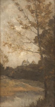 Esquisse pour l'escalier des fêtes de l'Hôtel de Ville de Paris : Le parc Montsouris, c.1888 - 1892. Creator: Auguste Emmanuel Pointelin