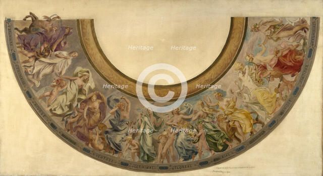 Esquisse pour l'escalier des fêtes de l'Hôtel de Ville de Paris : Les mois républicains, 1901. Creator: Joseph Blanc.