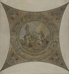 Esquisse pour l'Hôtel de Ville de Paris (galerie Lobau) : Fluctuat Nec Mergitur, 1890. Creator: Hector d Espouy