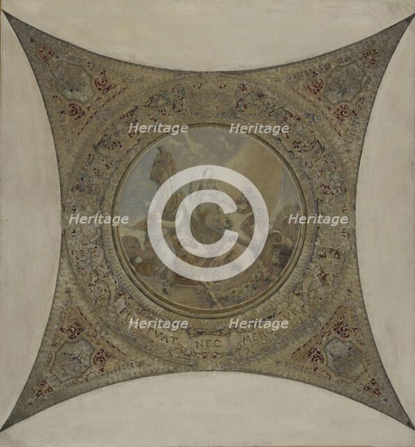 Esquisse pour l'Hôtel de Ville de Paris (galerie Lobau) : Fluctuat Nec Mergitur, 1890. Creator: Hector d' Espouy.