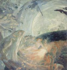 Esquisse pour l'Hôtel de Ville de Paris : La Vérité entraînant les Sciences à sa suite..., 1890. Creator: Paul Albert Besnard