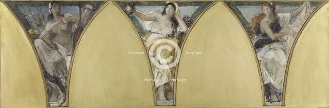 Esquisse pour l'Hôtel de Ville de Paris : Languedoc. Gascogne. Lyonnais, c.1888. Creator: Jacques Ferdinand Humbert.