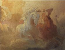 Esquisse pour l'Hôtel de Ville de Paris : Le char du soleil, c.1851. Creator: Léon Cogniet