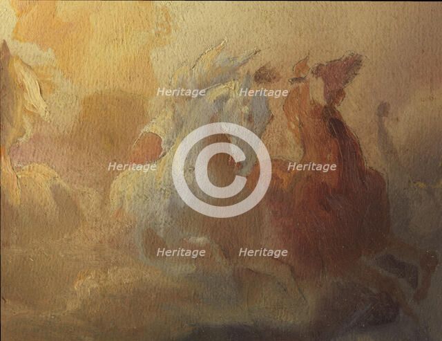 Esquisse pour l'Hôtel de Ville de Paris : Le char du soleil, c.1851. Creator: Léon Cogniet.