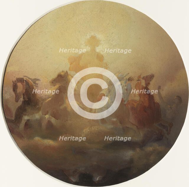 Esquisse pour l'Hôtel de Ville de Paris : Le char du soleil, c.1851. Creator: Léon Cogniet.