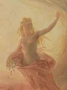 Esquisse pour l'Hôtel de Ville de Paris : Le jour écartant les voiles de la nuit, c.1851. Creator: Léon Cogniet