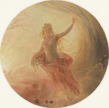 Esquisse pour l'Hôtel de Ville de Paris : Le jour écartant les voiles de la nuit, c.1851. Creator: Léon Cogniet