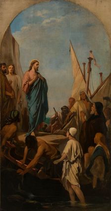 Esquisse pour Saint-Louis-en-l'Ile : Le Christ prêchant, c.1863. Creator: Camille Chazal