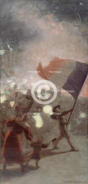 Esquisses pour la galerie Lobau (Hôtel de Ville), 1895. Creator: Hippolyte Dominique Berteaux.