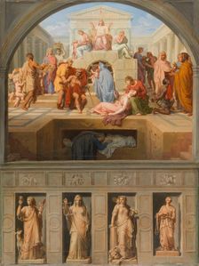 Esquisses pour les églises Saint-Gervais et Saint-Louis-en-l'Ile : La Prudence..., c.1843-1868. Creator: Sébastien Louis Guillaume Norblin de la Gourdaine