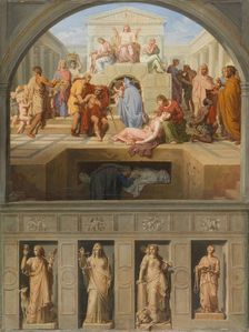 Esquisses pour les églises Saint-Gervais et Saint-Louis-en-l'Ile : La Prudence..., c.1843-1868. Creator: Sébastien Louis Guillaume Norblin de la Gourdaine