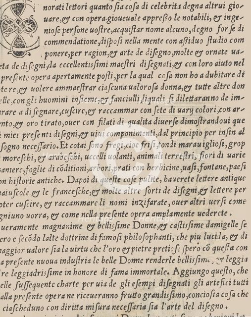 Essempio di recammi, title page (verso), 1530. Creator: Giovanni Antonio Tagliente.