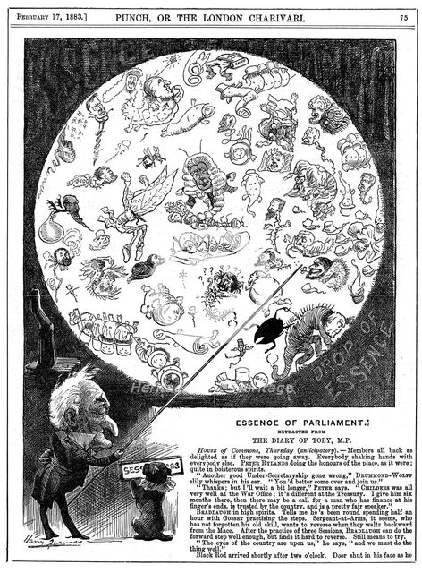 'Essence of Parliament', 1883. Creator: Harry Furniss.