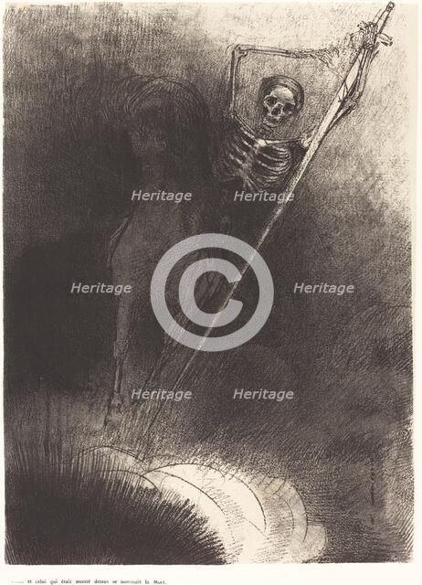 Et celui qui était monté dessus se nommait la Mort (And his name that sat on him was Death), 1899. Creator: Odilon Redon.