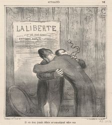 Et ces deux grands débris se consolaient, 19th century. Creator: Honore Daumier