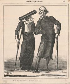 Et ces deux laids débris se désolaient entre eux, 19th century. Creator: Honore Daumier