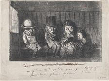 Et dire qu'il y a des gens qui voyagent pour leur plaisir pendant l'hiver!, 1864. Creator: Honore Daumier