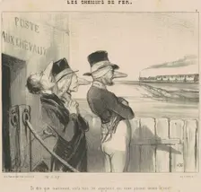Et dire que maintenant, voilà ...tous les voyageurs qui nous passent devant le nez!, 19th century. Creator: Honore Daumier