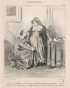 Et dire que Proudhon ne veut pas ..., 19th century. Creator: Honore Daumier
