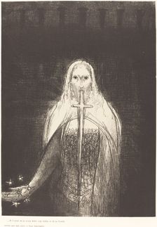 Et il avait dans sa main droit sept etoiles, et de sa bouch sortait une epee aigue..., 1899. Creator: Odilon Redon