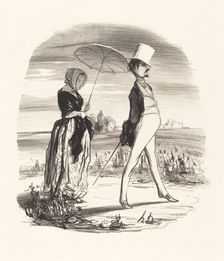 Et on appelle ça descendre le fleuve de la vie..., 1842. Creator: Honore Daumier
